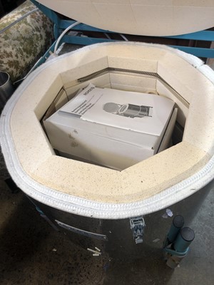 Lot 3248 - A Rohde Ecotop stainless steel electric kiln,...