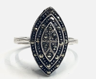 Lot 361 - Three marcasite rings