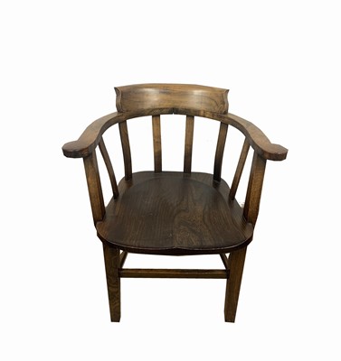 Lot 3013 - A 20th century beech and elm Captain's...