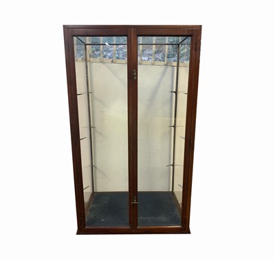 Lot 3009 - A late Victorian mahogany glazed display...