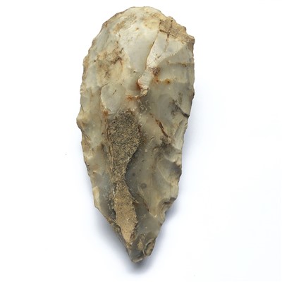 Lot 326 - Neolithic Axe/spear, flint, Chyngton, 378g,...