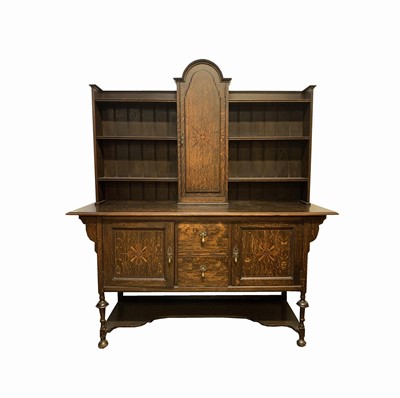 Lot 3027 - A Shapland & Petter dark oak dresser in...