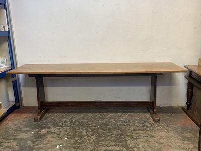 Lot 3030 - An oak narrow refectory table, circa 1900,...