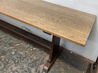 Lot 3030 - An oak narrow refectory table, circa 1900,...