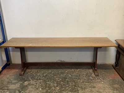 Lot 3030 - An oak narrow refectory table, circa 1900,...