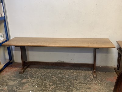 Lot 3030 - An oak narrow refectory table, circa 1900,...