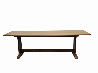 Lot 3030 - An oak narrow refectory table, circa 1900,...