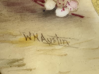 Lot 803 - A Royal Worcester fruit painted miniature cup...