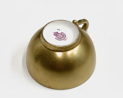 Lot 803 - A Royal Worcester fruit painted miniature cup...