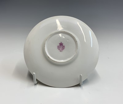 Lot 803 - A Royal Worcester fruit painted miniature cup...
