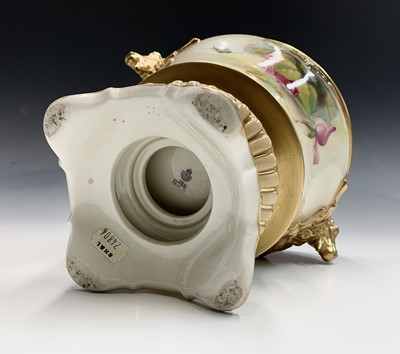 Lot 808 - A Royal Worcester blush ivory floral decorated...