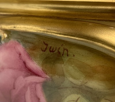 Lot 808 - A Royal Worcester blush ivory floral decorated...