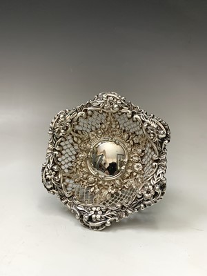 Lot 158 - A pierced and richly embossed Victorian silver...