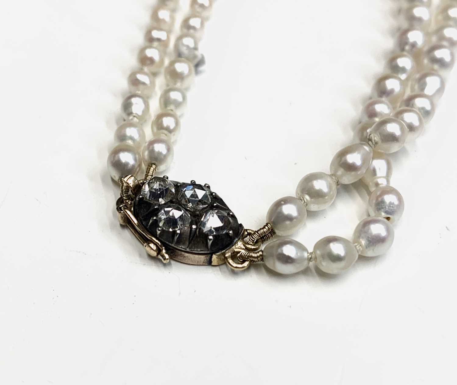 Lot 339 A doublestrand pearl necklace the largest