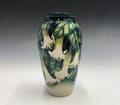 Lot 834 - A Moorcroft 'Angels Trumpets' pattern vase,...