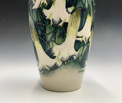 Lot 834 - A Moorcroft 'Angels Trumpets' pattern vase,...