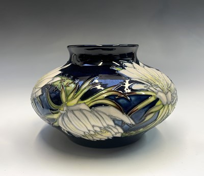 Lot 827 - A Moorcroft 'Queen of the Night' pattern squat...