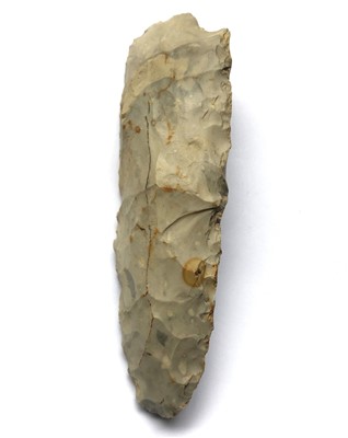 Lot 349 - (A&B) Neolithic flaked votive axe, near Long...