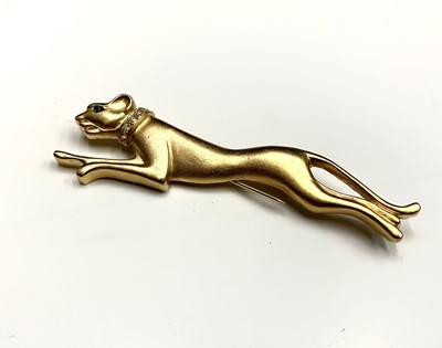 Lot 463 - A Jackie Collins panther brooch and a pair of...