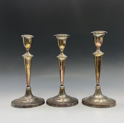Lot 175 - A pair of Sheffield plated Adam period...