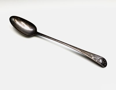 Lot 157 - A mid 18th-century silver stuffing spoon...