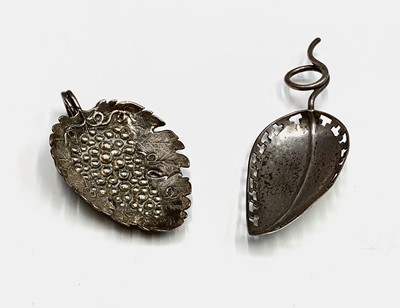 Lot 159 - A silver vine embossed caddy spoon by Joseph...