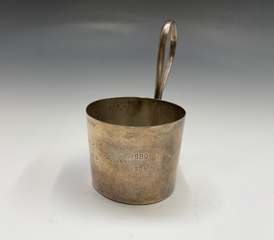 Lot 73 - A Victorian plain bell shape christening mug...