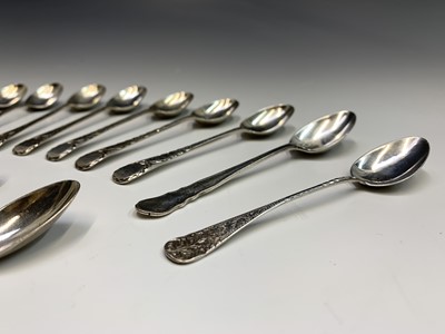 Lot 60 - A set of six silver teaspoons, three sets of...
