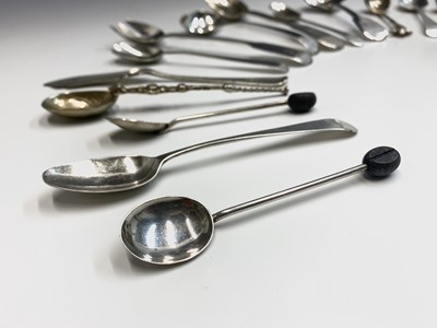 Lot 22 - A silver dessert spoon by Hamilton Calcutta...