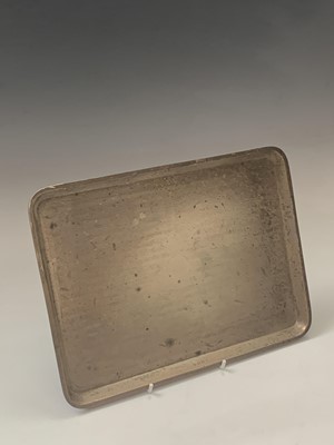 Lot 148 - An engine-turned silver rectangular dressing...
