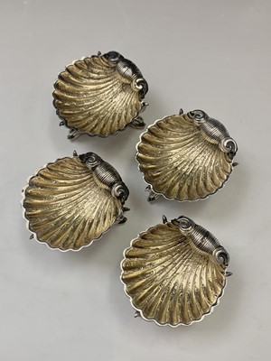 Lot 69 - A set of four Victorian silver parcel-gilt...