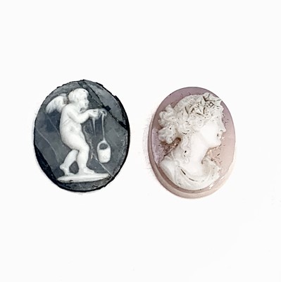 Lot 448 - Two small cameos. max 15mm