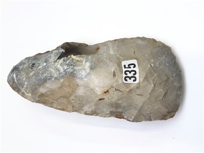 Lot 364 - Upper Paleolithic axe, Wiltshire, 460.5g, 150mm.