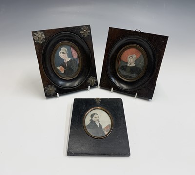 Lot 251 - Three Regency provincial portrait miniatures