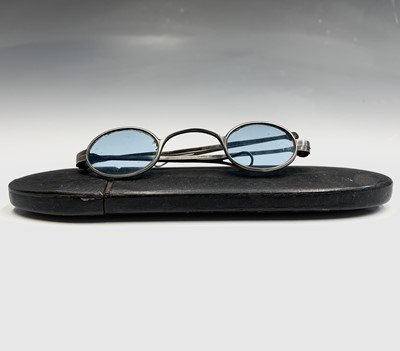 Lot 218 - A pair of 19th-century silver spectacles with...