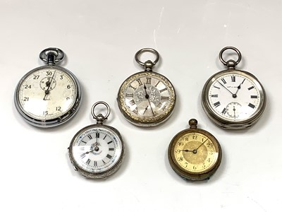 Lot 839 - Three key wind watches one other watch and a...