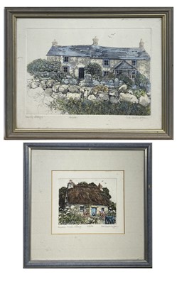 Lot 330 - Sue LEWINGTON (1956) 'Row of Cottages' &...