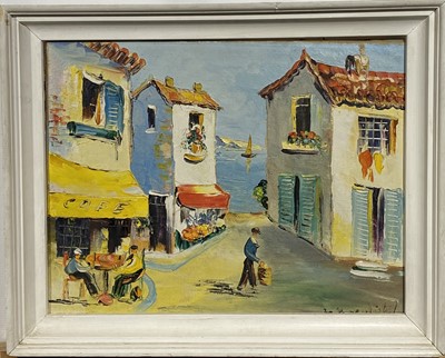 Lot 1419 - Ira ENGLEFIELD (b.1912) Villefranche Oil on...