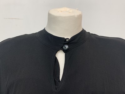 Lot 2818 - A Jean Muir black viscose cape dress, label...