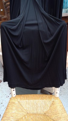 Lot 2818 - A Jean Muir black viscose cape dress, label...