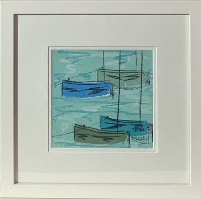 Lot 305 - Stephen FELSTEAD (1957) Kernow Boats Pastel...