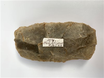 Lot 373 - Bi facial Acheulean hand axe ,Henry Dewey,...