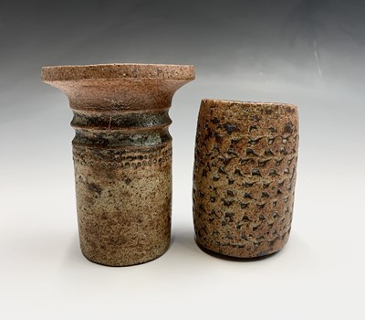 Lot 910 - Alan Wallwork (b1931) A cylindrical stoneware...