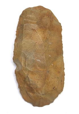 Lot 377 - Paleolithic Uni-facial rectangular chert,...