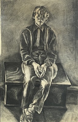 Lot 134 - John HOPWOOD (1942-2015) Seated Boy Jesse...