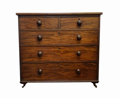 Lot 3025 - A mahogany chest of drawers, early 19th...