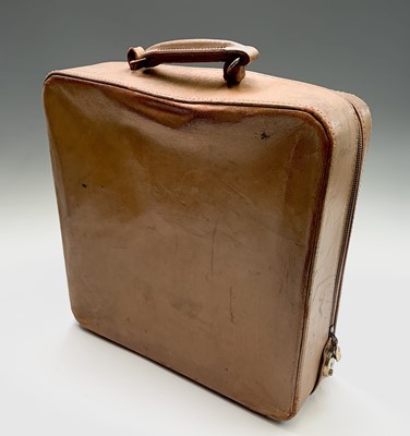 Lot 213 - A Norris tan leather suitcase. Overall height...