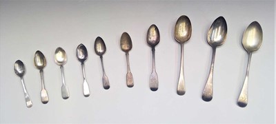 Lot 1083a - Ten silver spoons 11oz.