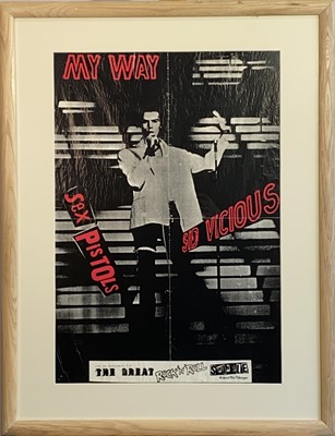 Lot 839 - Sex Pistols Tour Poster, 1976 My Way - Sid...