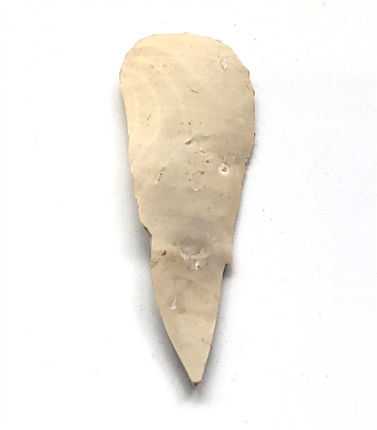 Lot 394 - Upper Palaeolithic large bi-facial knife flint,...